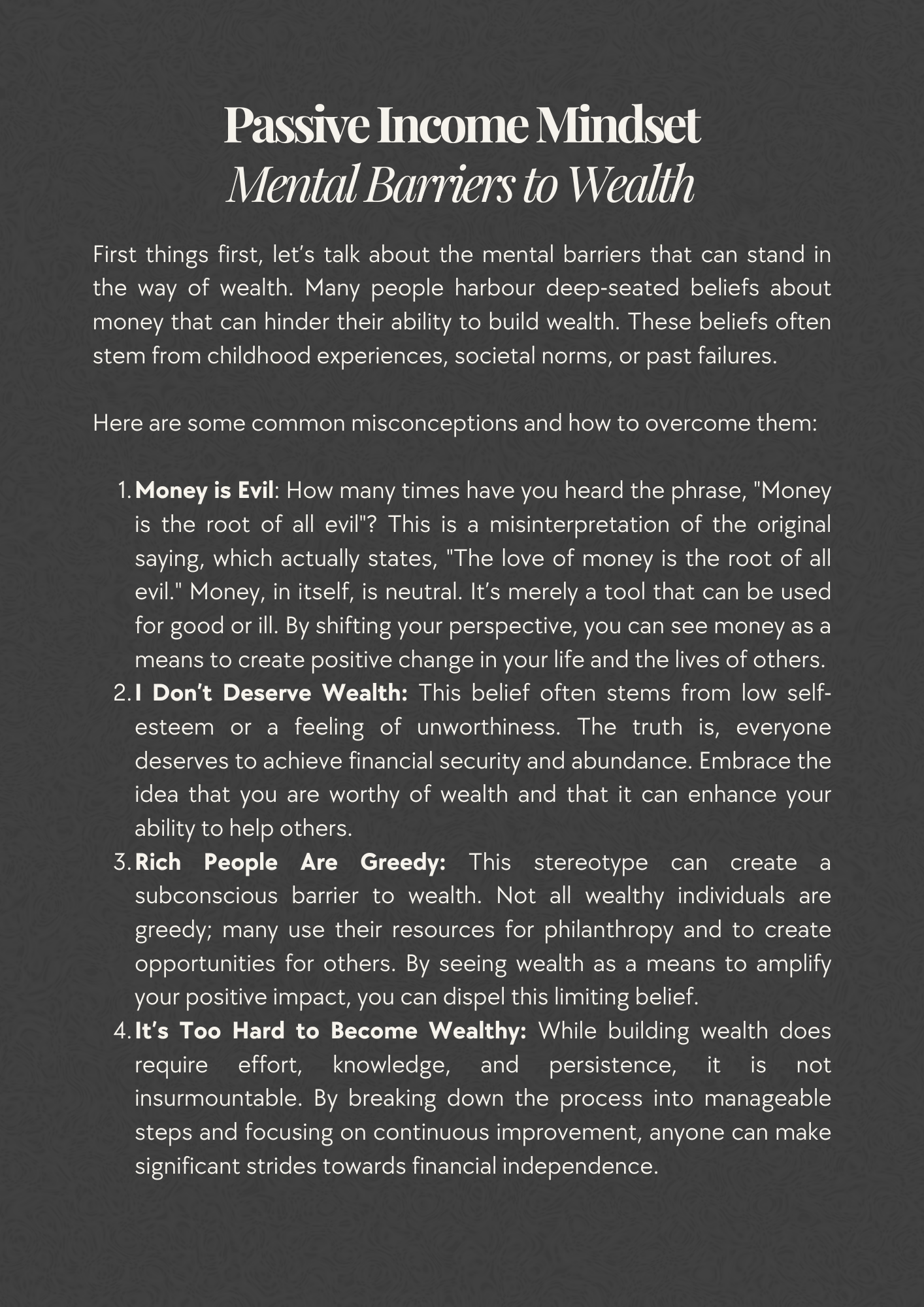 Cultivate a Wealth-Building Attitude