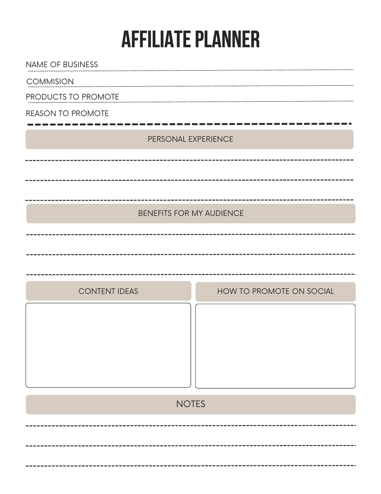 All-in-one business owner planner