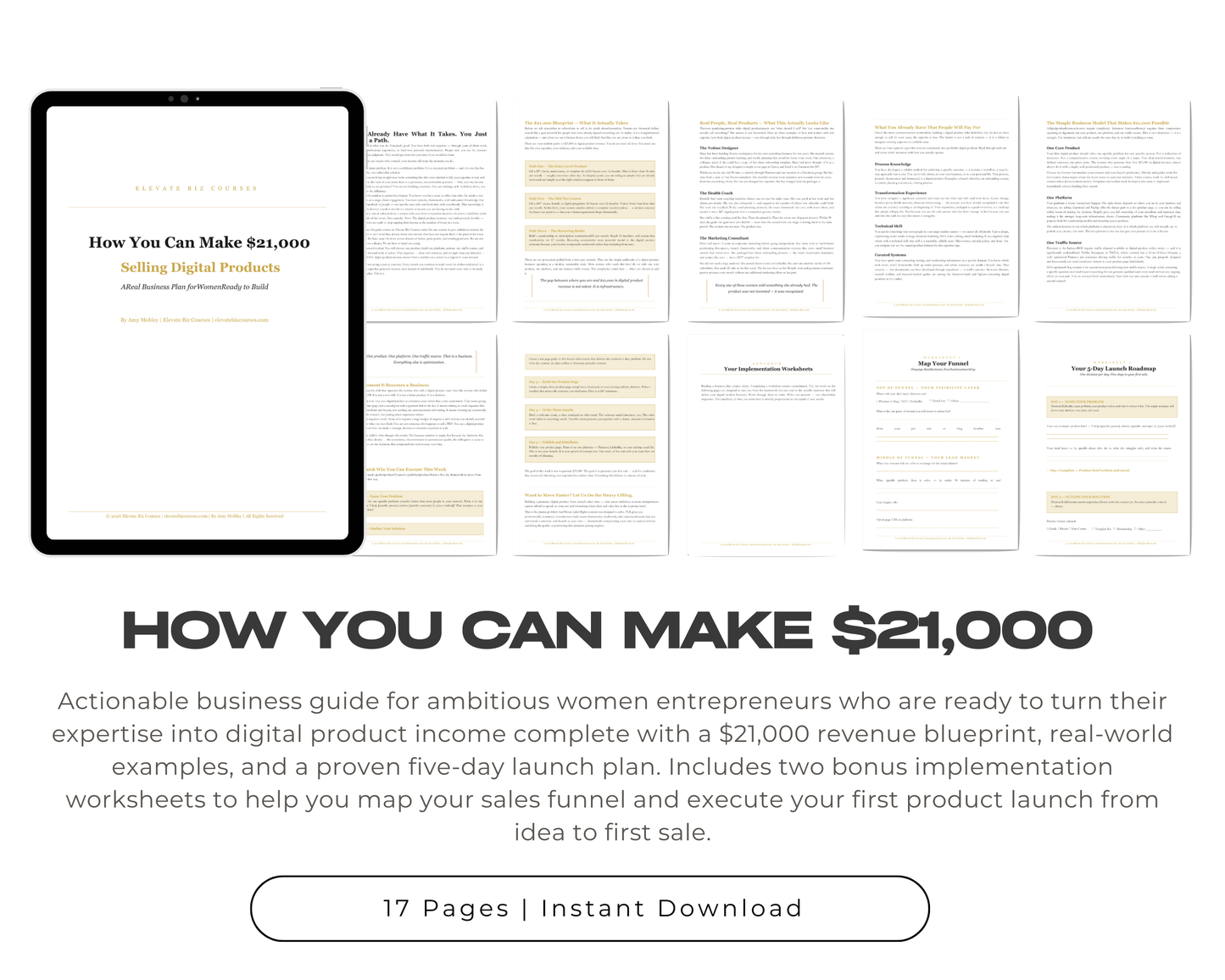 How You Can Make $21,000 Selling Digital Products | Free Download