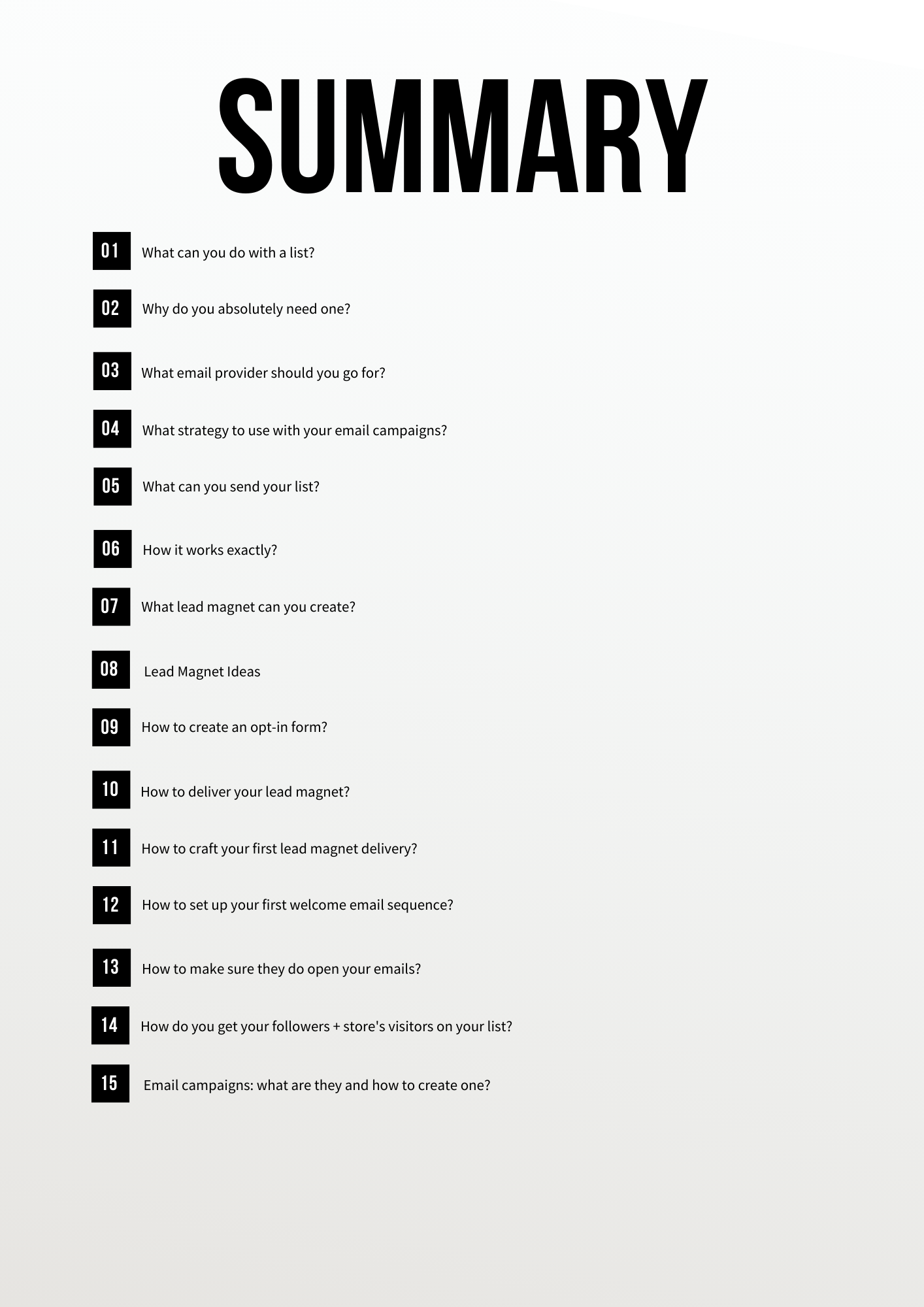 Money making email list How to build