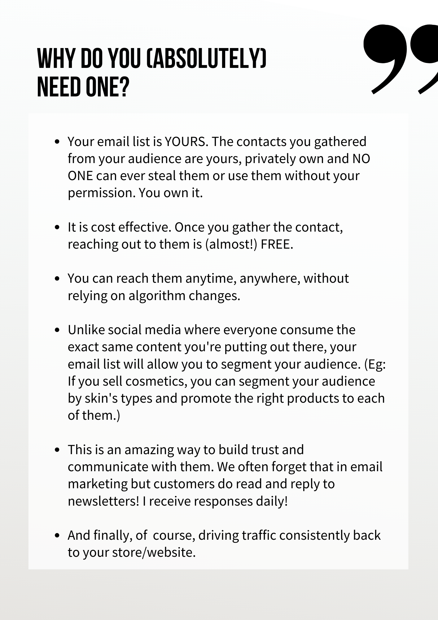 Money making email list How to build
